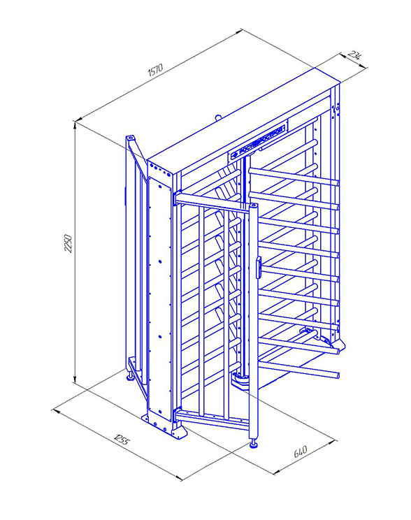 Ростов-Дон ПР1ЛС/3М2 Полноростовой роторный турникет