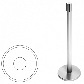 OXGARD ВЗР 2387.02 (5 метров красный с тормозом) Стойка ограждения передвижная с ремнем 