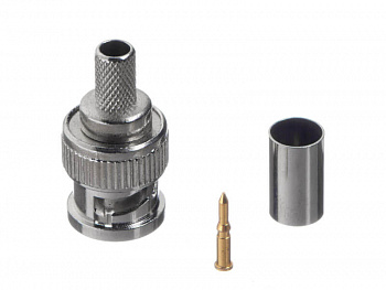 Netko Коннектор BNC для RG-59, цинк/медь, для обжимного инструмента Optima