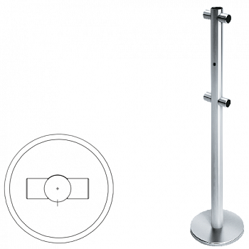 OXGARD ВЗР 2442.09.42 Стойка ограждения передвижная i-образная с отверстием под фиксатор 