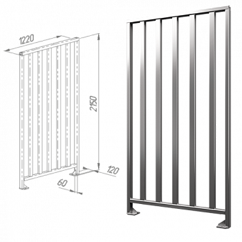OXGARD ВЗР 2443.01-02 1220-Н Ограждение полноростовое 