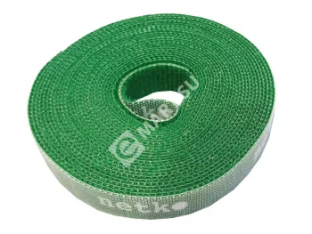 Netko Лента-липучка многоразовая 14,5мм*5м, с насечками для отрыва (каждые 2 см), зеленая Optima