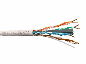 Netko Кабель U/UTP4 cat.6, 4 пары 23 AWG BC, 305м, одножильный, неэкранированный, с крестовиной