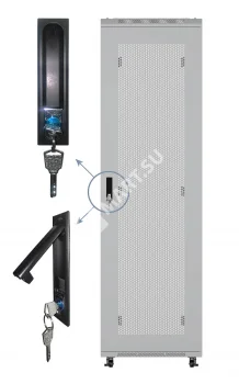 Netko Дверь для шкафа серии Expert 47U Ширина 800, металлическая, с перфорацией, серая, 