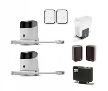 Установка автоматики распашных ворот NICE HOPPBDKCE