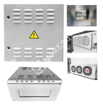 ЦМО ШТВ-Н-9.6.3-4ААА-Т1 Шкаф уличный всепогодный настенный укомплектованный 9U