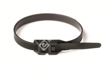 Хомут нейлоновый с двойным замком 180х6,5 черный (100 шт)