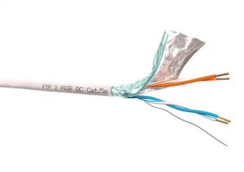 Netko Кабель FTP2 cat.5е, одножильный, экранированный, 305м, Cu, серый Silver