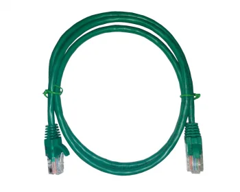 Netko Патч-корд UTP4 cat 5e, 1,0м, ВС, LSZH, зеленый, литой коннектор Optima